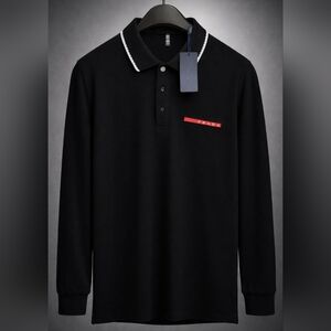 Prada Men's Black Polo Shirt